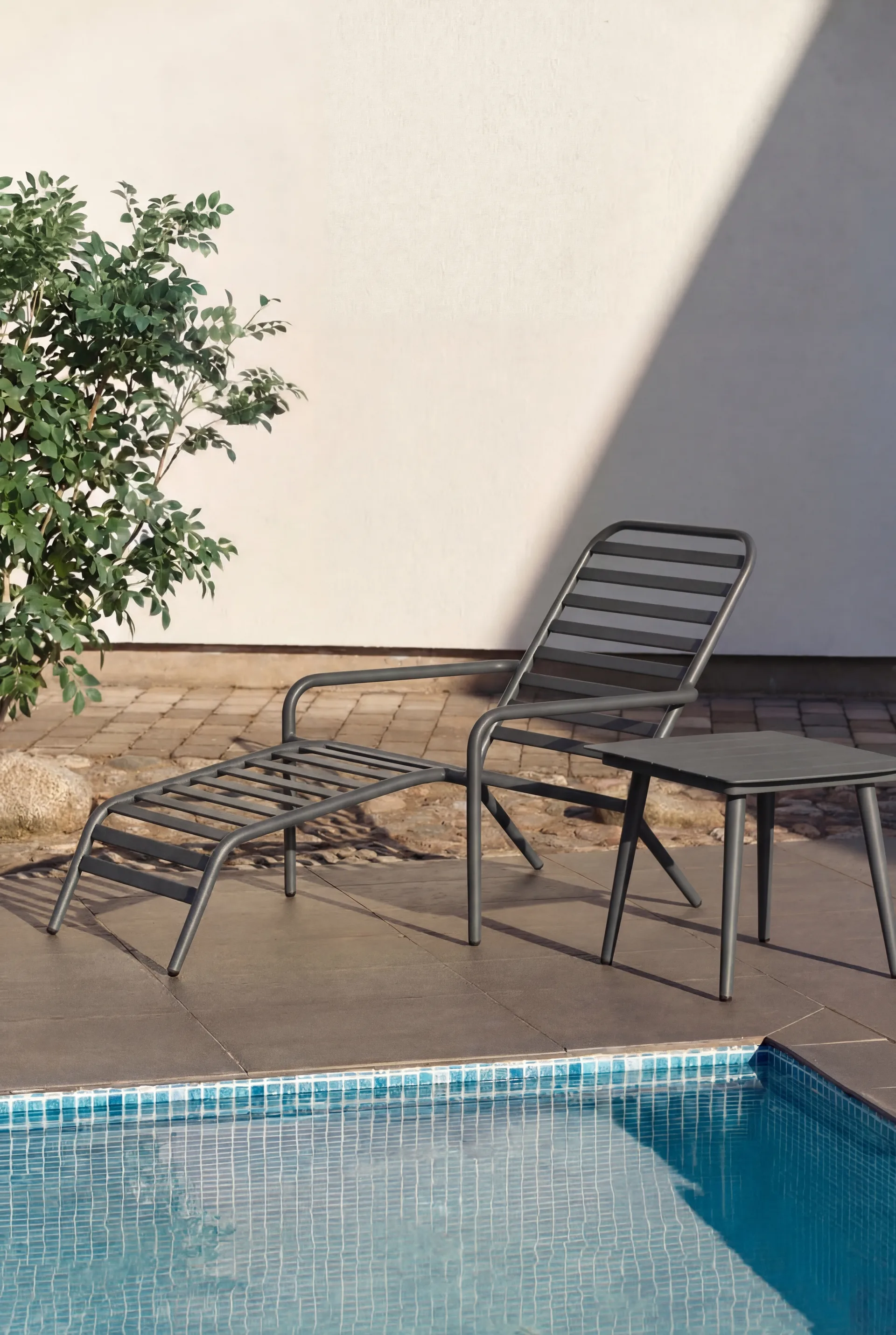 Marsala βοηθητικό τραπέζι, Anthracite, 55x50 cm 1898