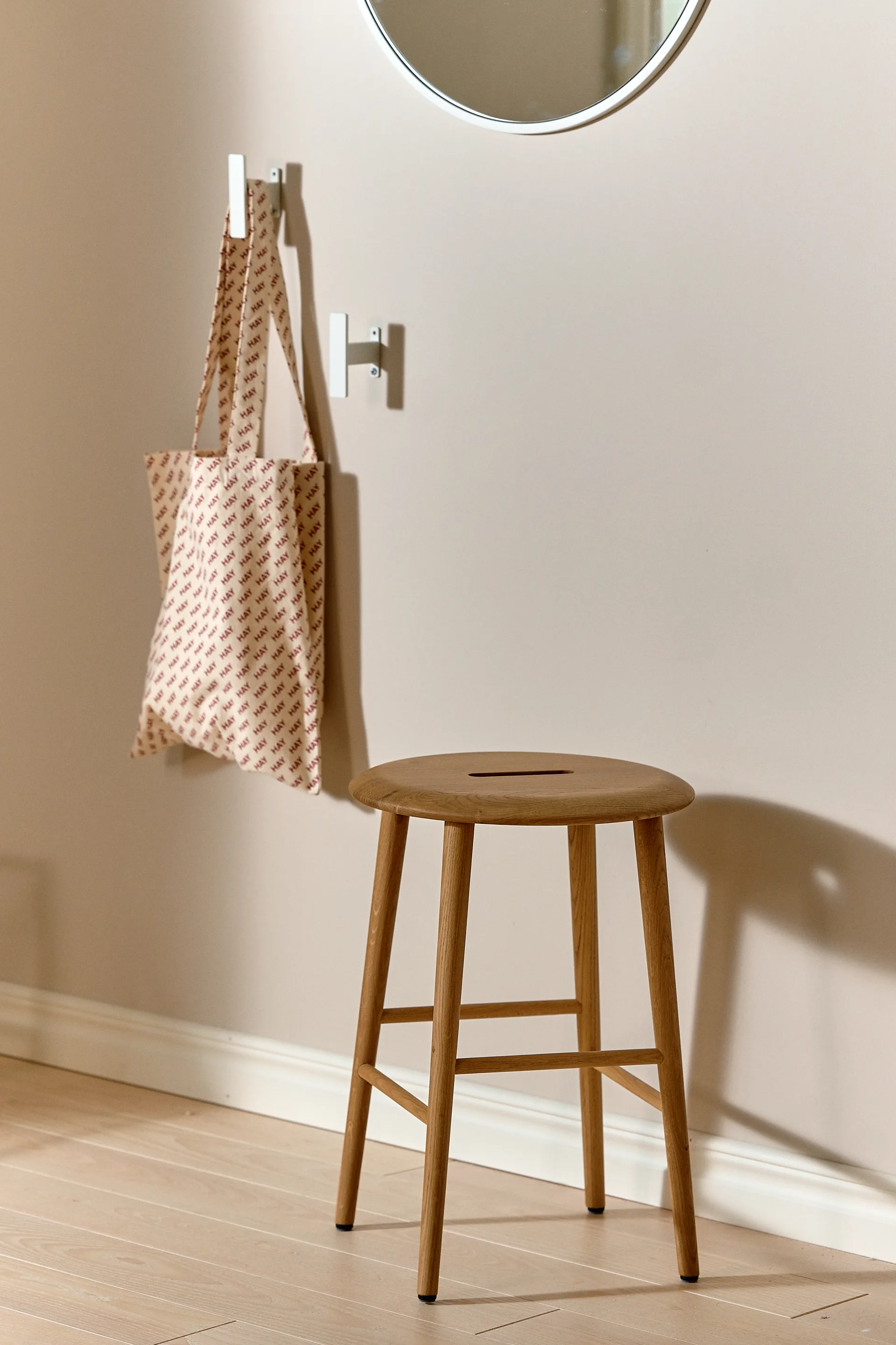 Norrabo σκαμπό 53 εκ., Φυσική λακαρισμένη δρυς 1898