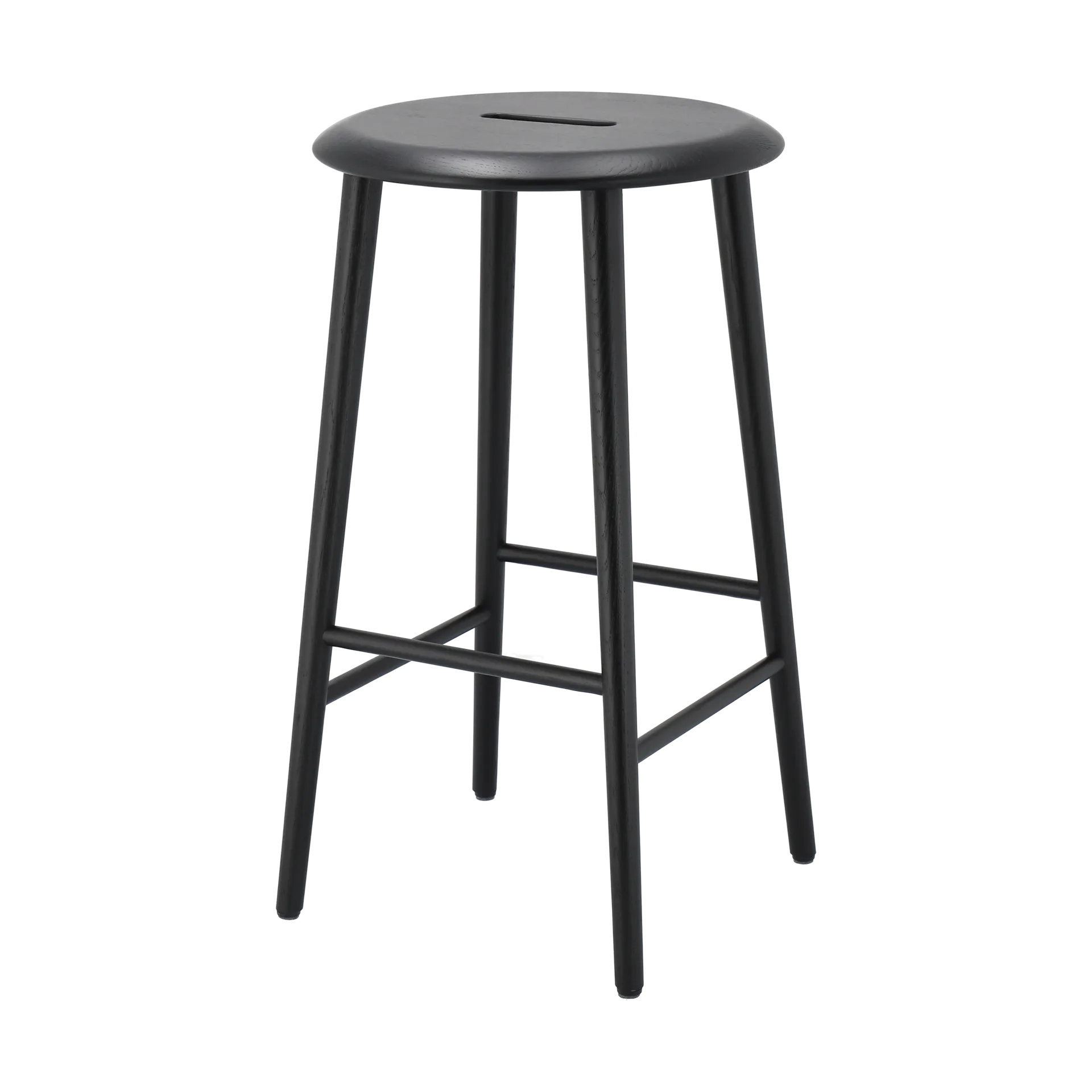 Norrabo σκαμπό 65 cm, Μαύρη λακαρισμένη δρυς 1898