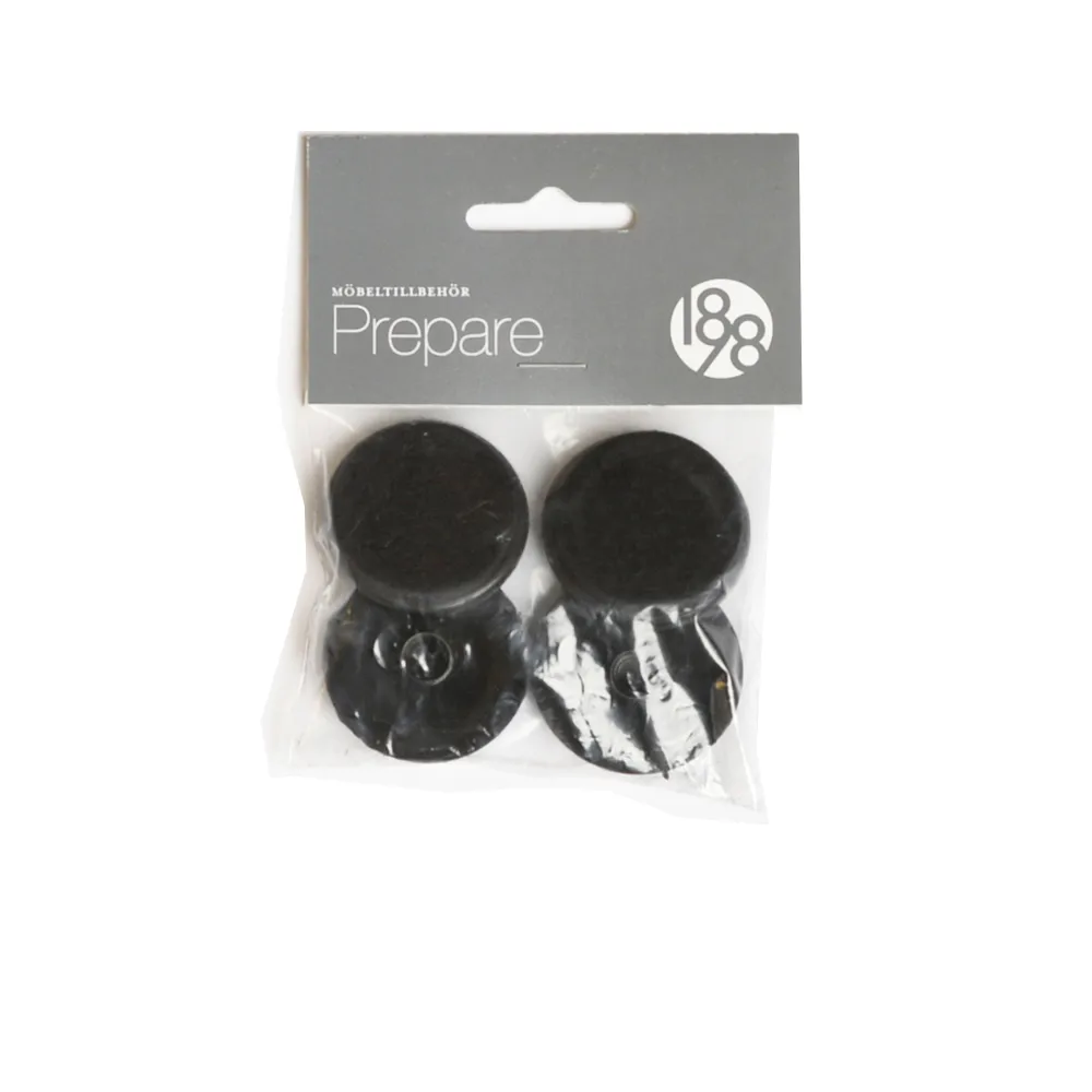 Προστατευτικά δαπέδου, Prepare, Μαύρο πιρτσίνι από πλαστική τσόχα 37 χλστ, 4 τεμ 1898