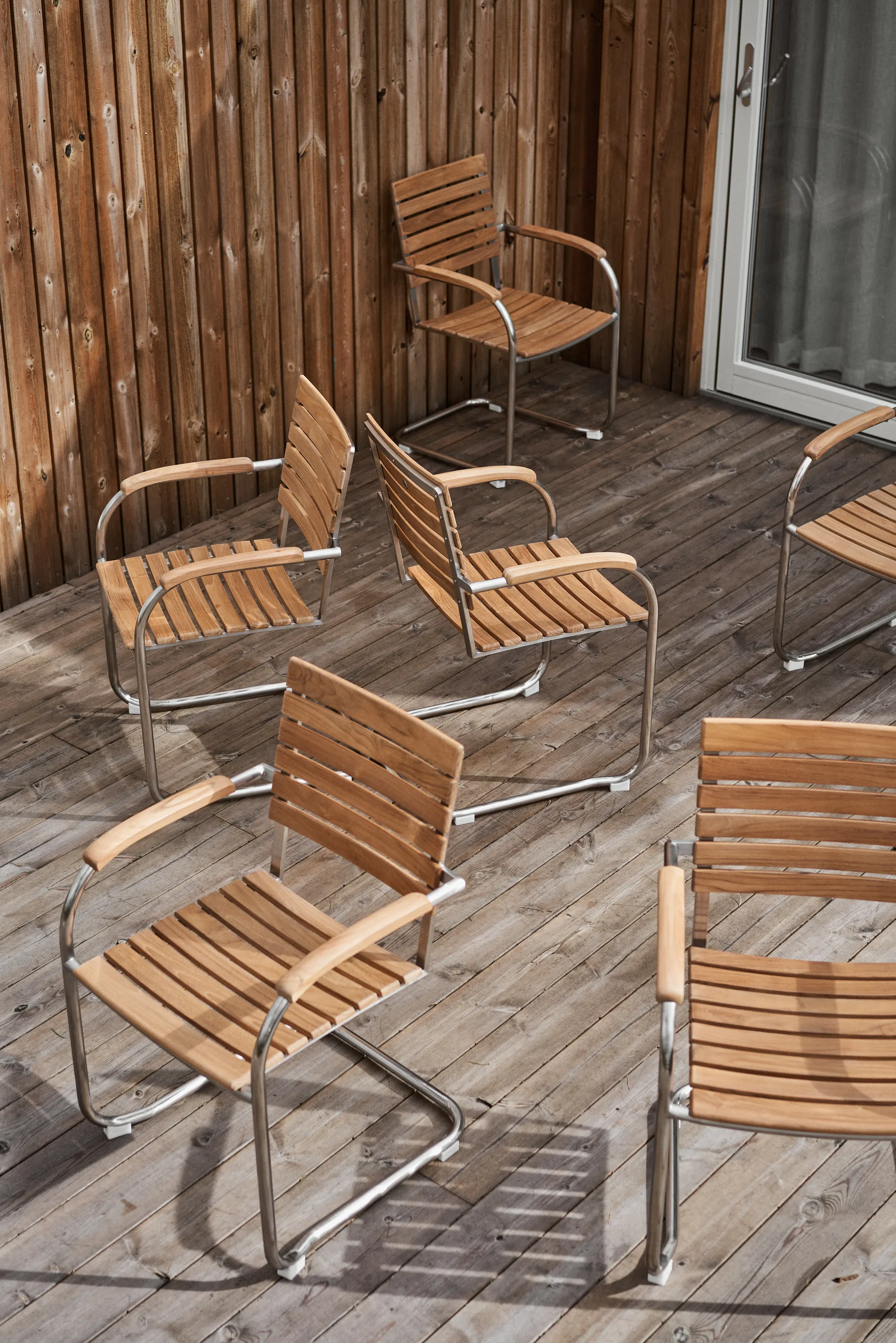 Rörvik καρέκλα τραπεζαρίας, Τικ-ανοξείδωτο ατσάλι 1898