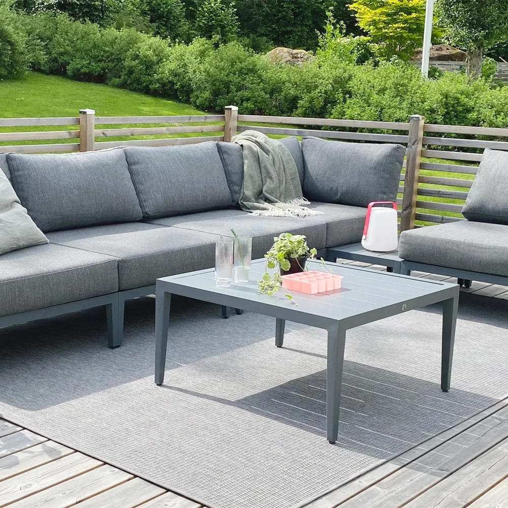 Santander βοηθητικό τραπεζάκι 75x43x24 cm, Γκρι αλουμίνιο 1898