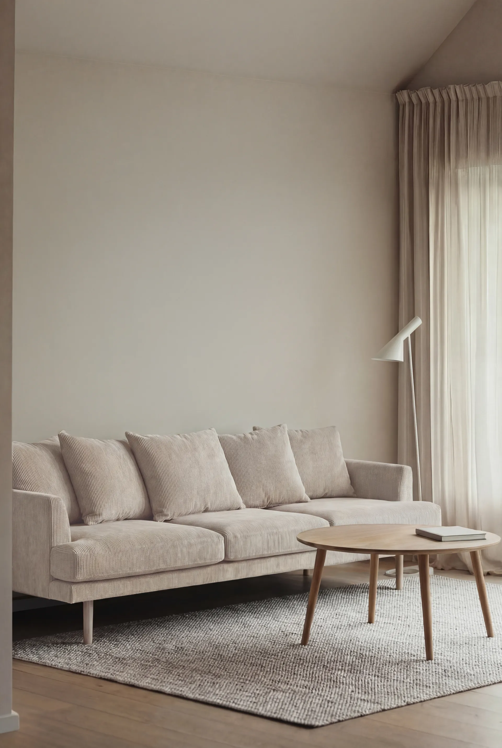 Sjövik καναπές, Jump Beige 1956-Λευκή λαδωμένη δρυς, 3,5 θέσεων 1898