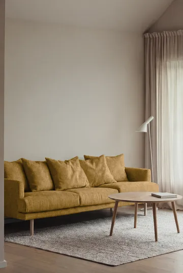 Sjövik καναπές - Luiza Mustard 3972-Λευκή λαδωμένη δρυς, 3,5 θέσεων - 1898