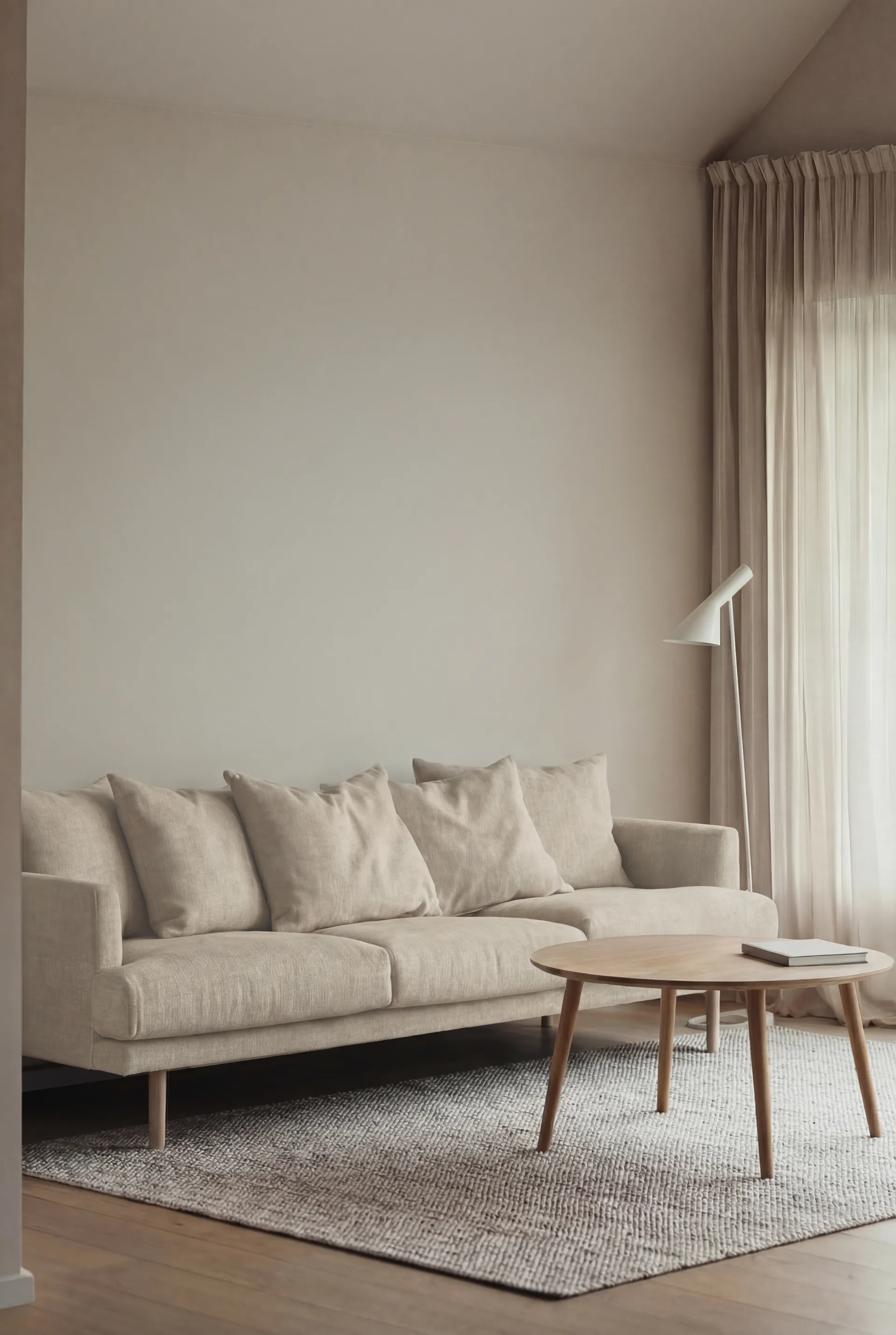 Sjövik καναπές, Same Beige 6670-Λευκή λαδωμένη δρυς, 3,5 θέσεων 1898