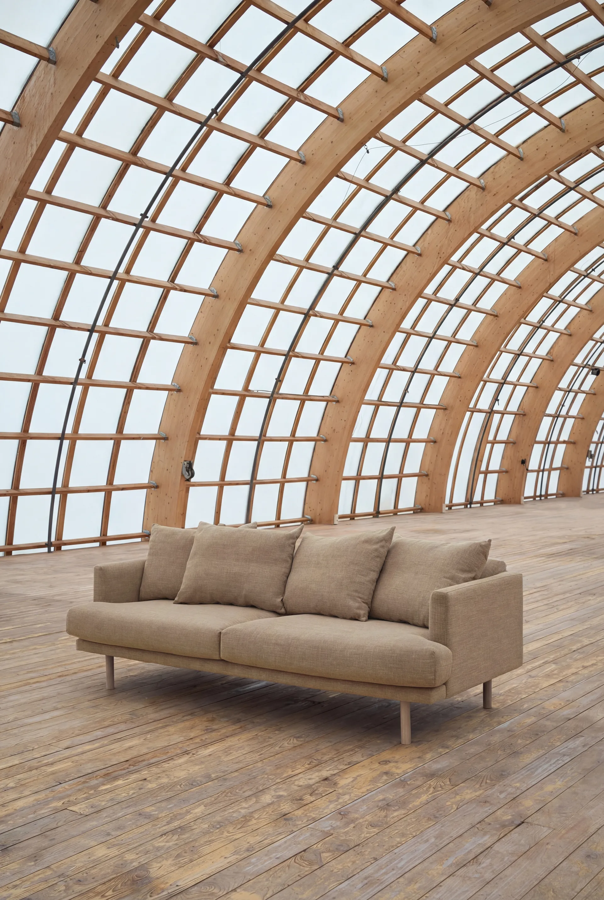 Sjövik καναπές, Same Sand 6672-Λευκή λαδωμένη δρυς, 3 θέσεων 1898