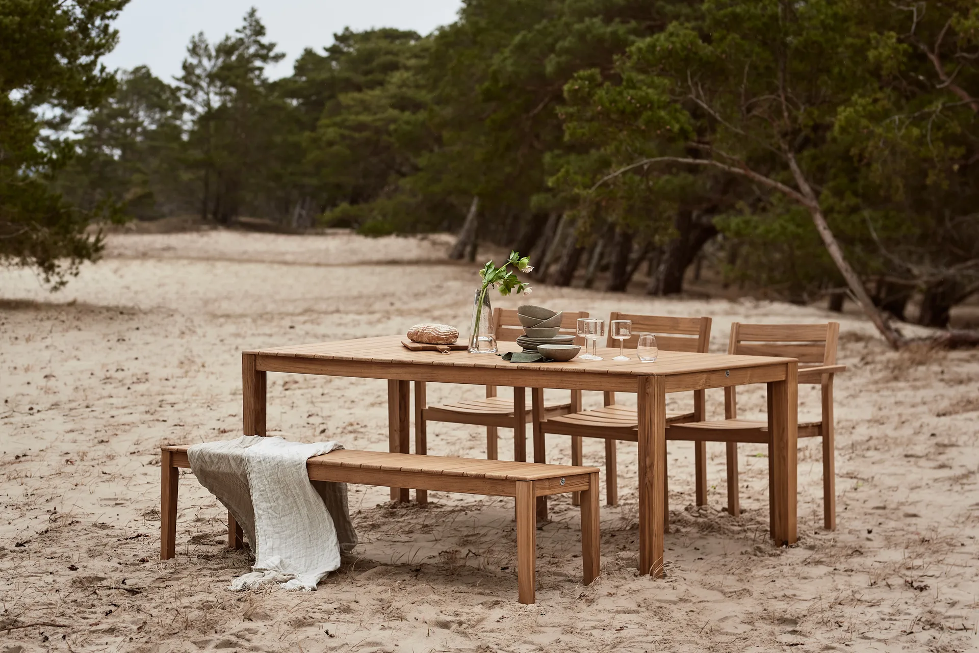 Sköndal παγκάκι 199x40x45 cm, Teak 1898