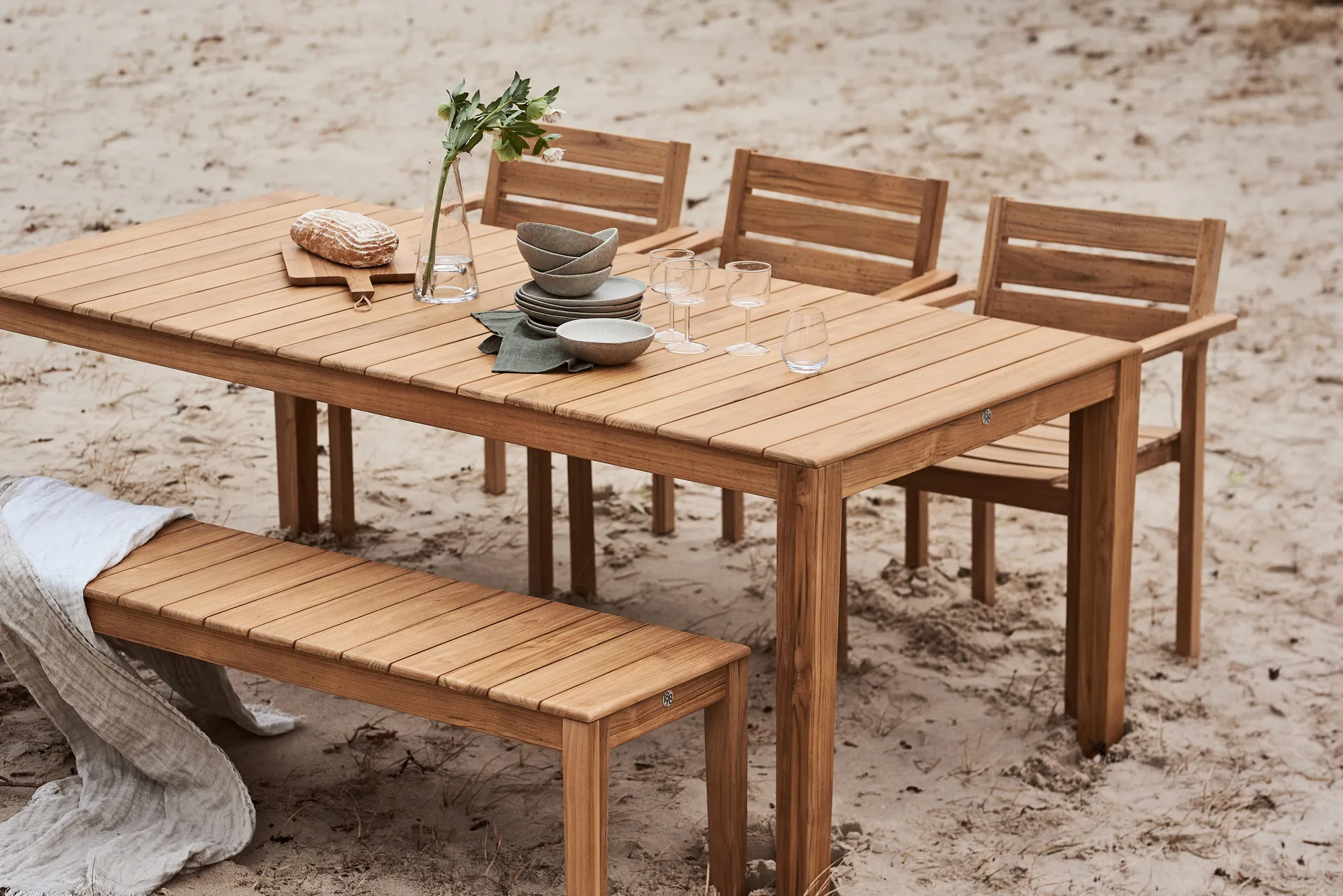 Sköndal τραπεζαρία μικρό 220x95x76 cm, Teak 1898