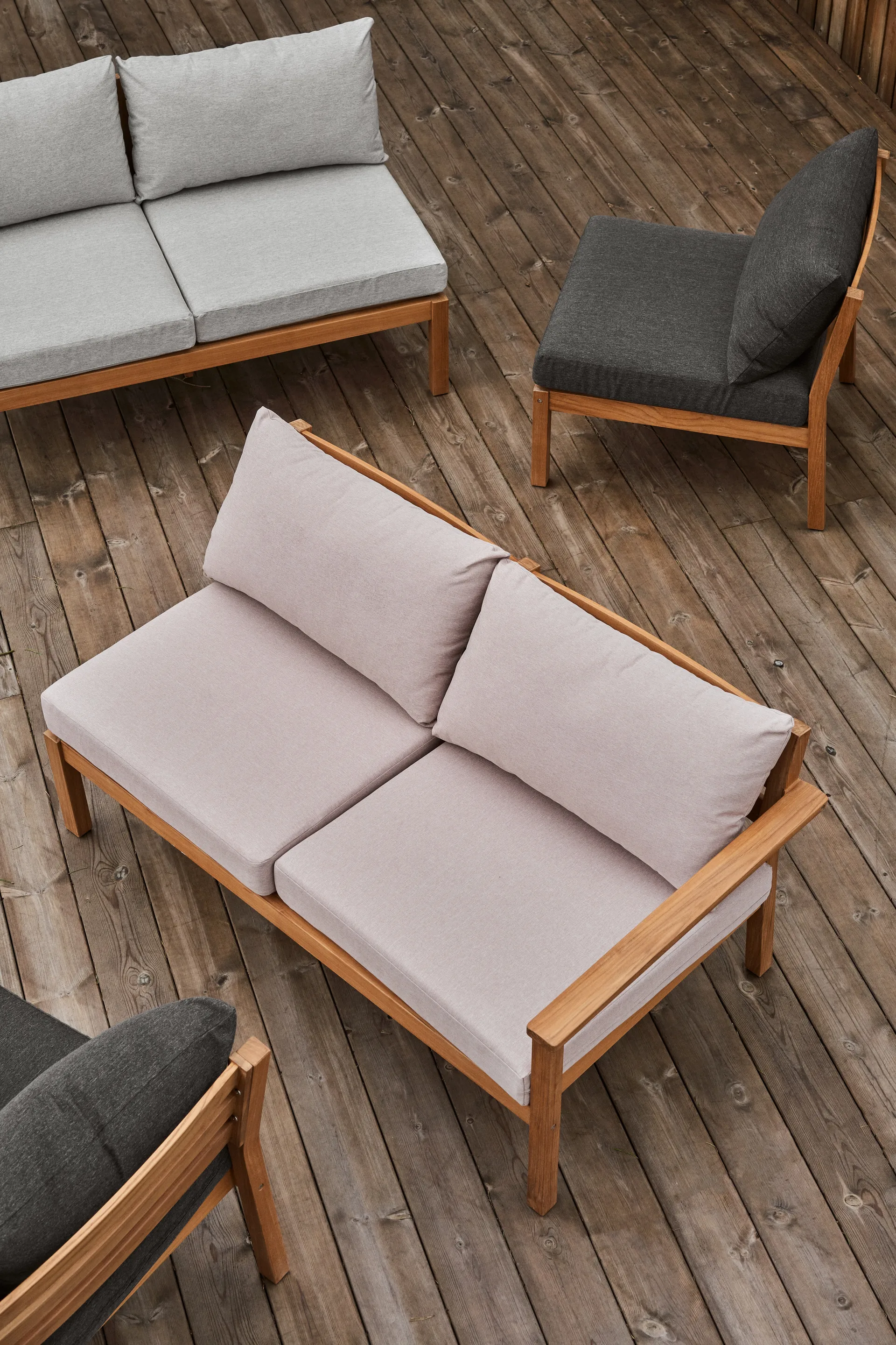 Μονάδα καναπέ Stockaryd 2-θέσεωναριστερά teak/beige,  1898
