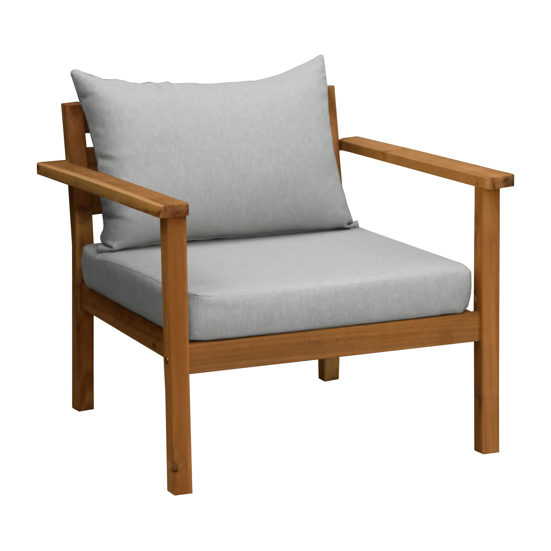 Stockaryd πολυθρόνα lounge teak/ανοιχτό γκρι,  1898