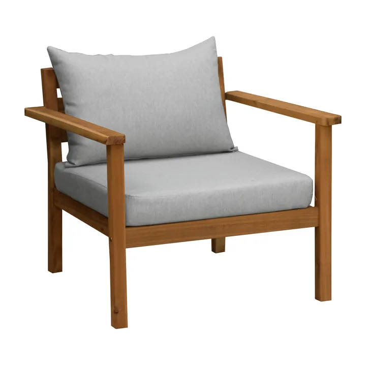 Stockaryd πολυθρόνα lounge teak/ανοιχτό γκρι - 1898