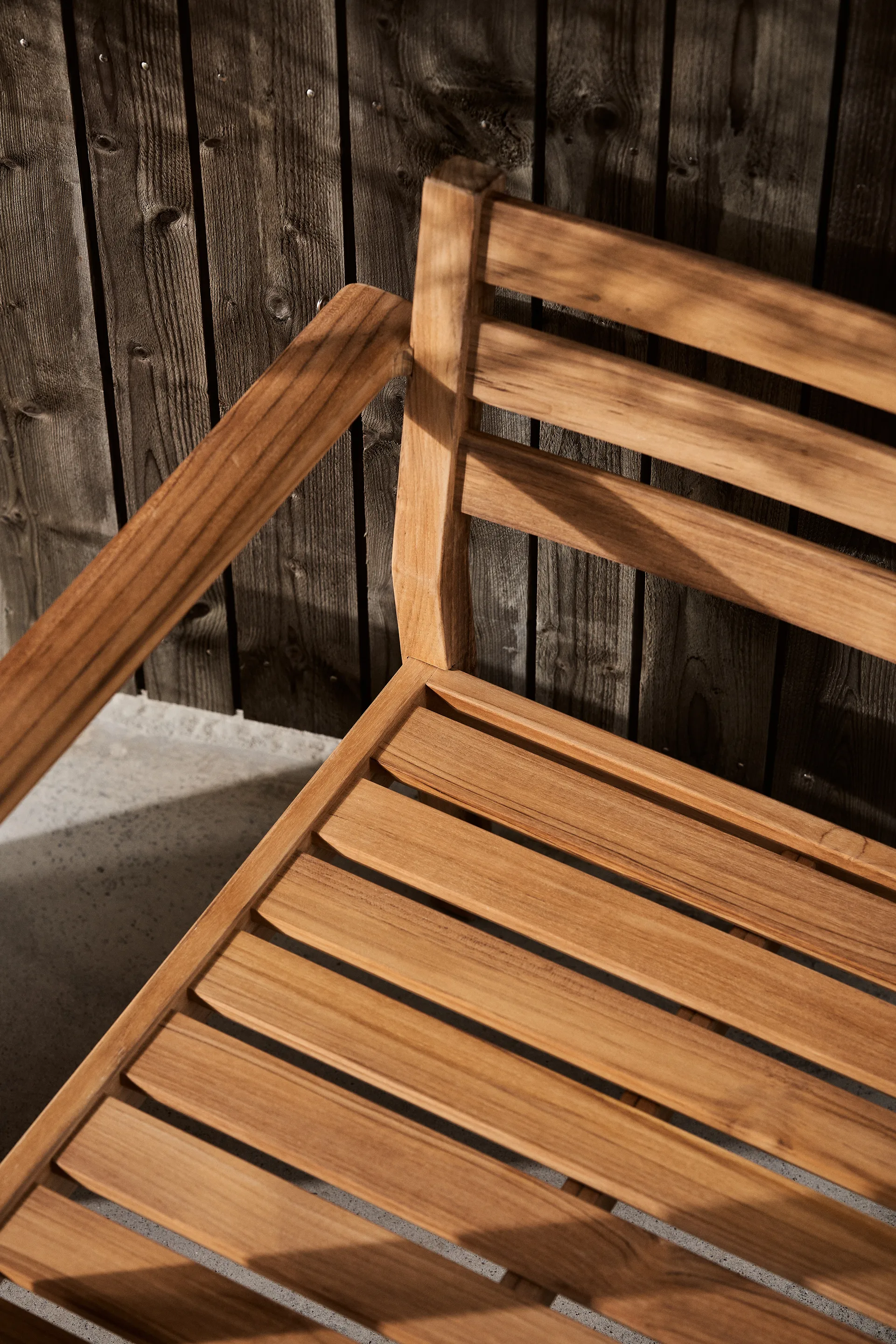 Stockaryd πολυθρόνα lounge teak/ανοιχτό γκρι,  1898