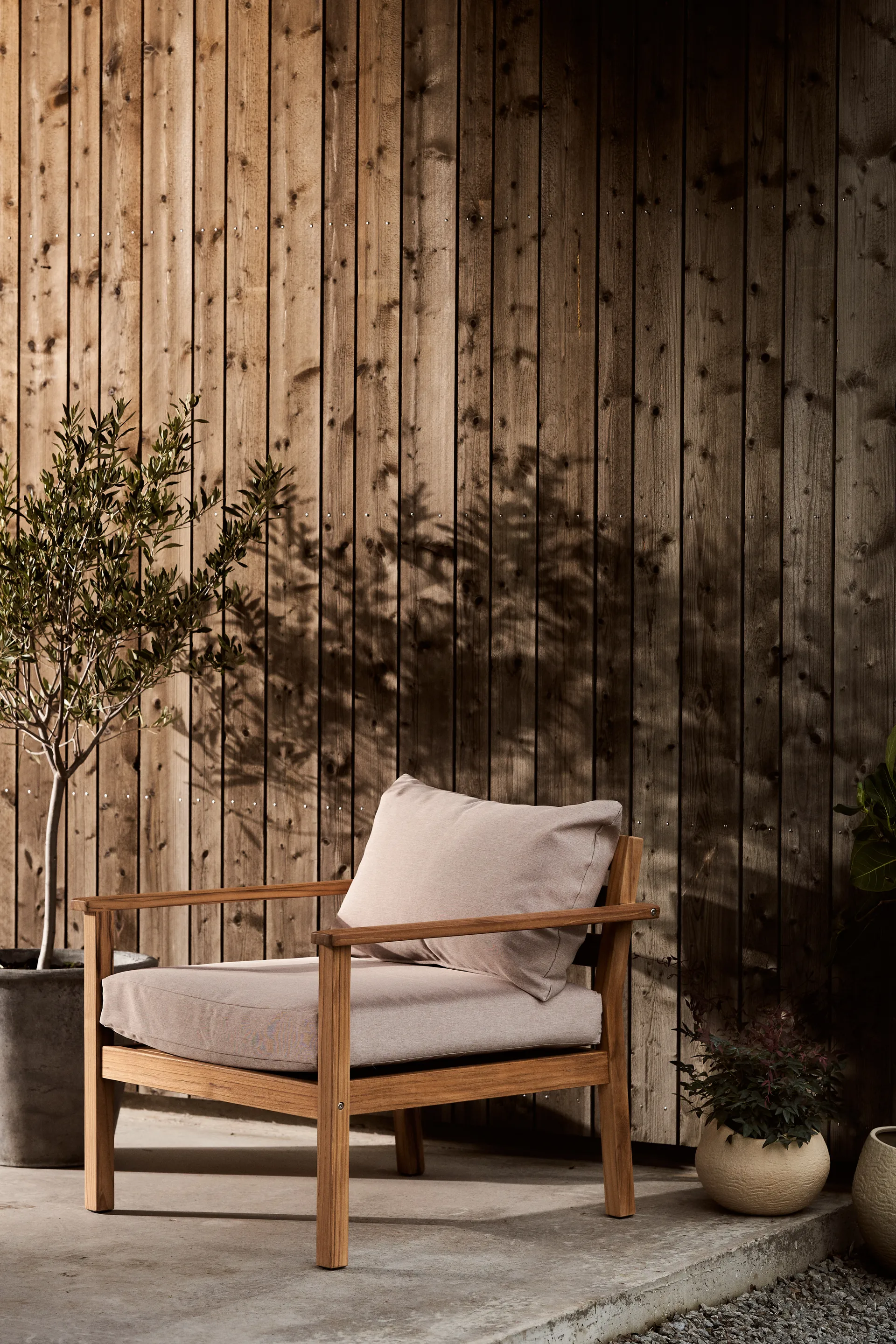 Stockaryd πολυθρόνα lounge teak / μπεζ 1898