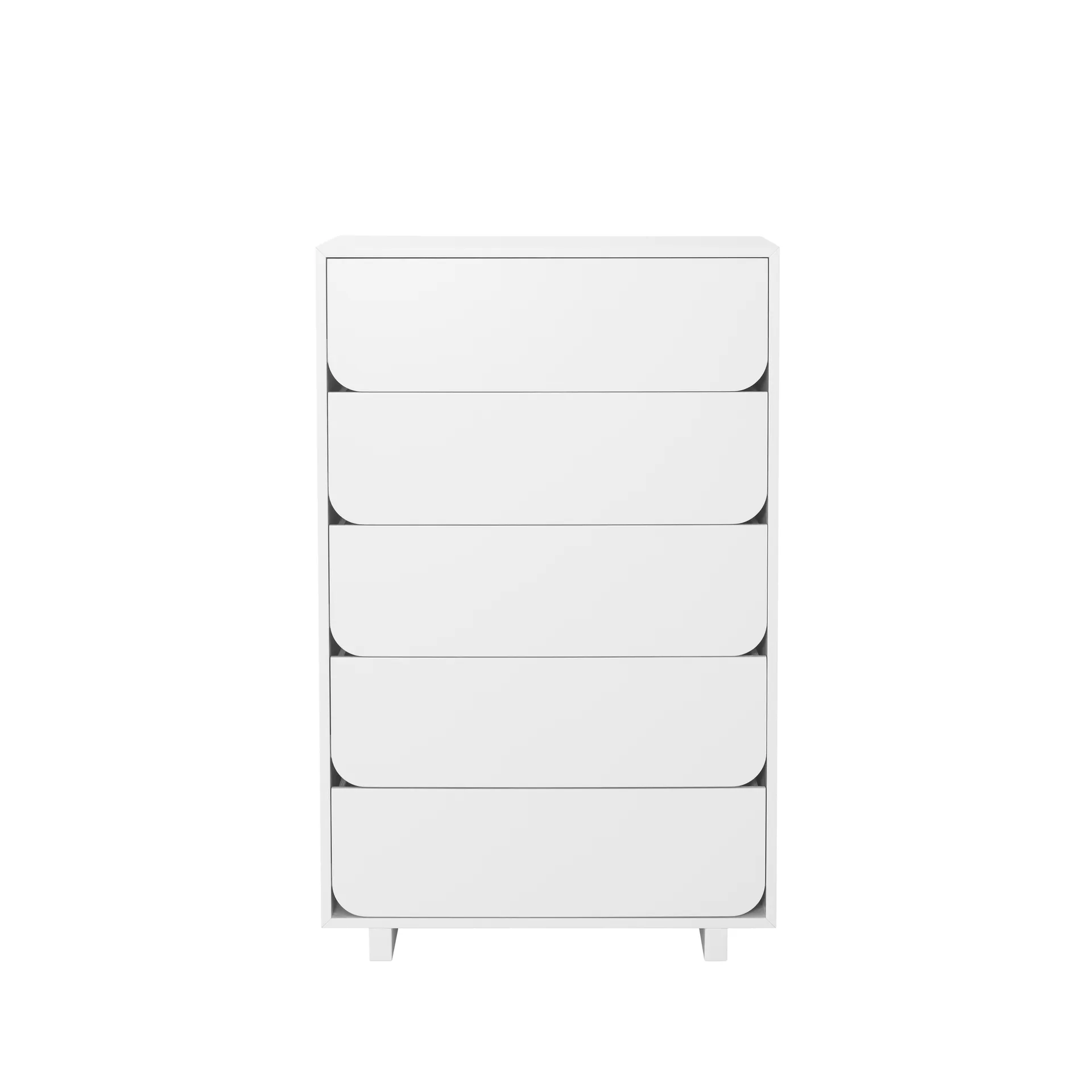 Υψηλή συρταριέρα Vidja, λευκή λάκα, 5 συρτάρια 1898