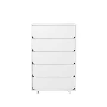 Υψηλή συρταριέρα Vidja - λευκή λάκα, 5 συρτάρια - 1898