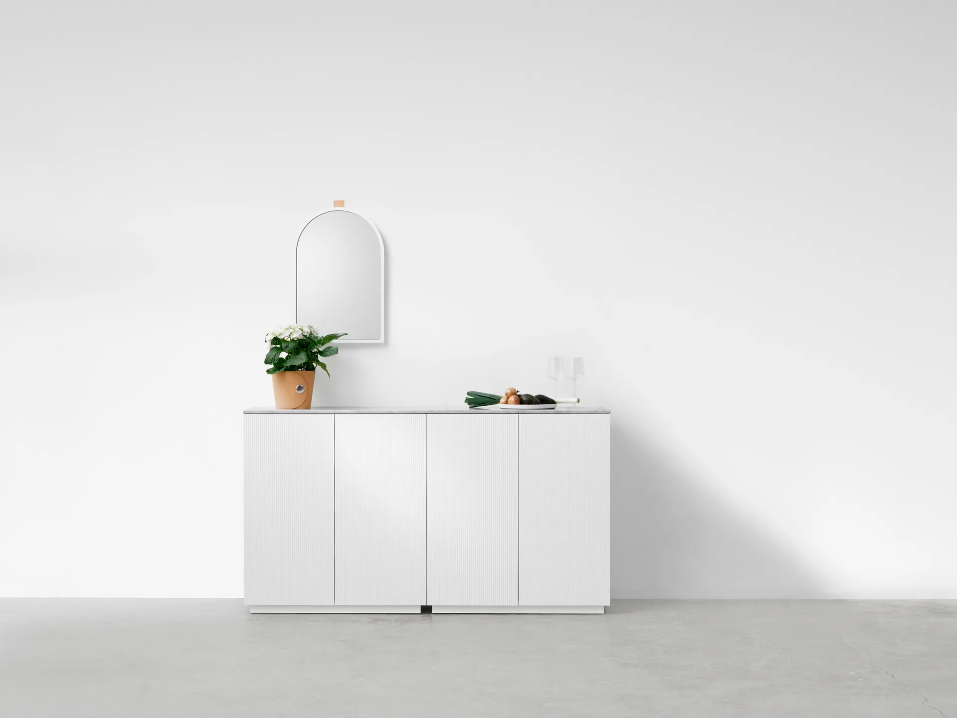 Echo επιτοίχιος καθρέφτης, Λευκό, 43x63 εκ. A2