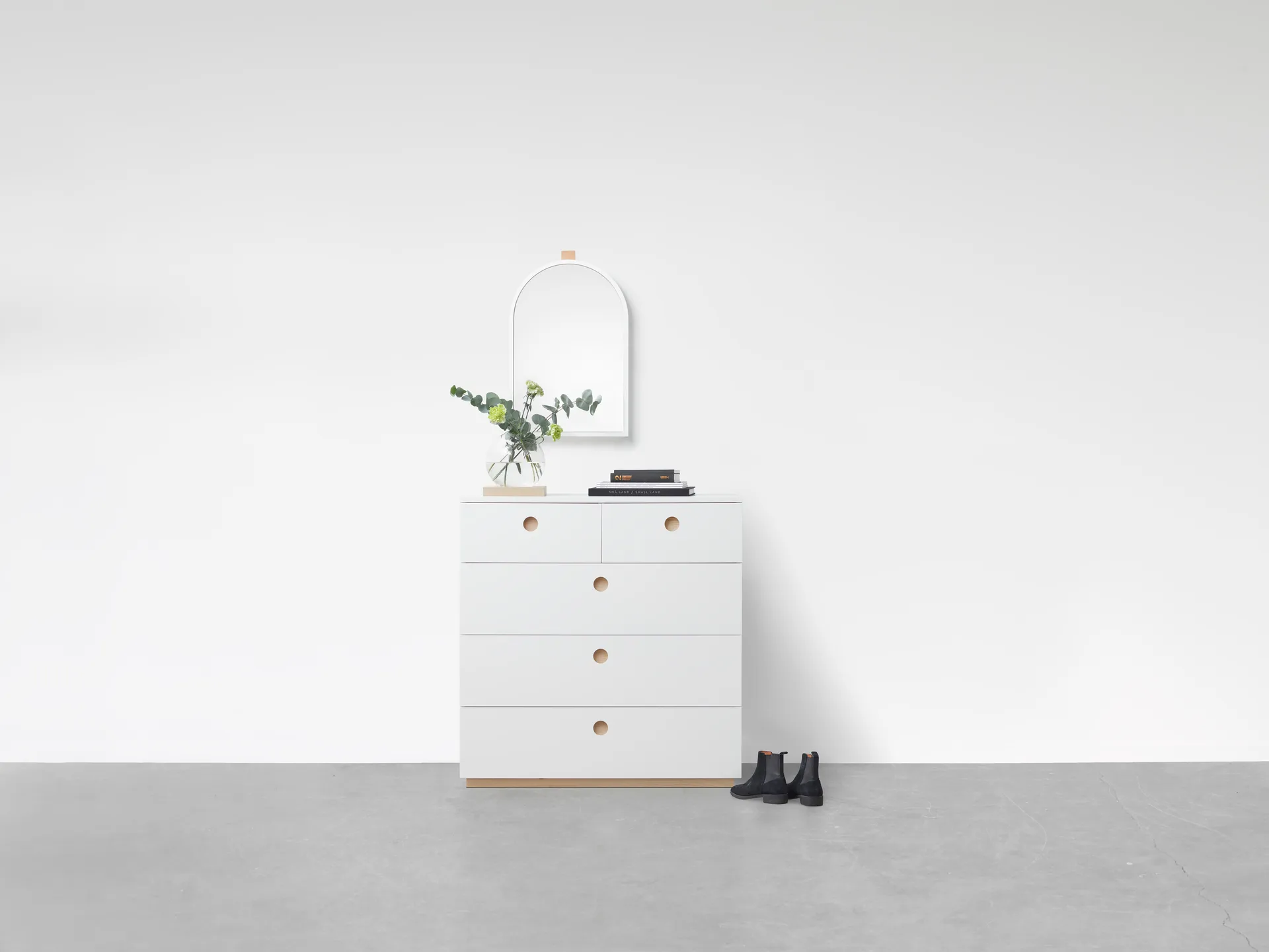 Echo επιτοίχιος καθρέφτης, Λευκό, 43x63 εκ. A2