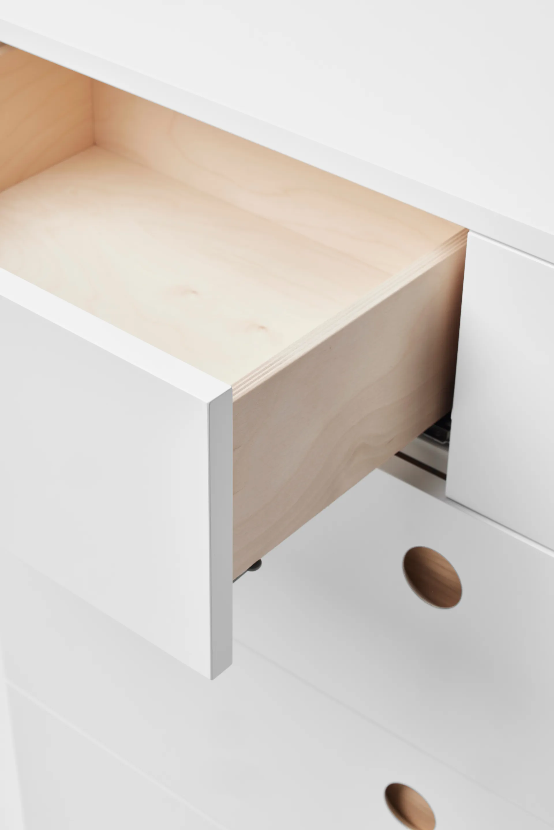 Keep high συρταριέρα, Λευκή-λαδωμένη δρυς, 95x98x40 εκ. A2