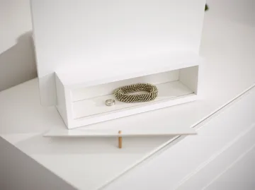 Me επιτραπέζιος καθρέφτης με αποθήκευση - Λευκό, 34x57x30 εκ. - A2