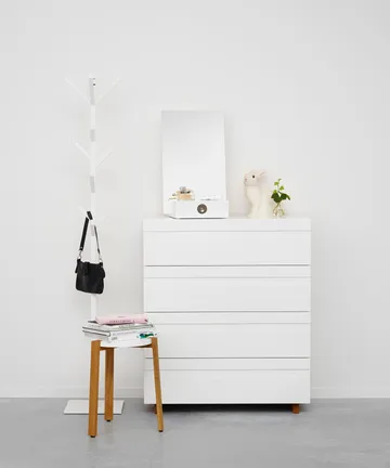 Me επιτραπέζιος καθρέφτης με αποθήκευση - Λευκό, 34x57x30 εκ. - A2