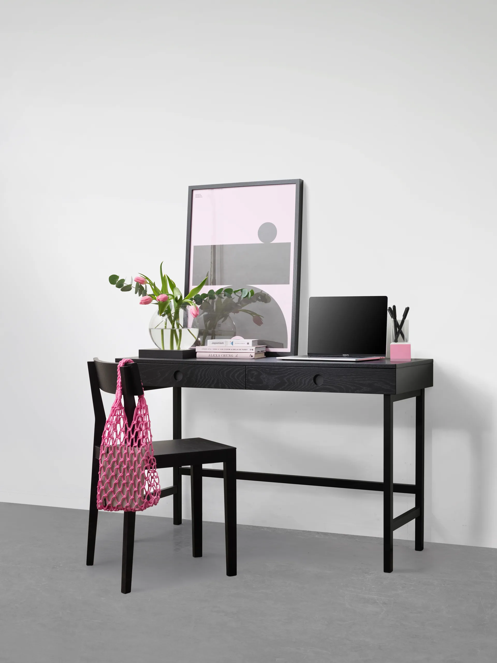 Mind γραφείο, Μαύρη βαμμένη δρυς, 118x74x44 εκ. A2