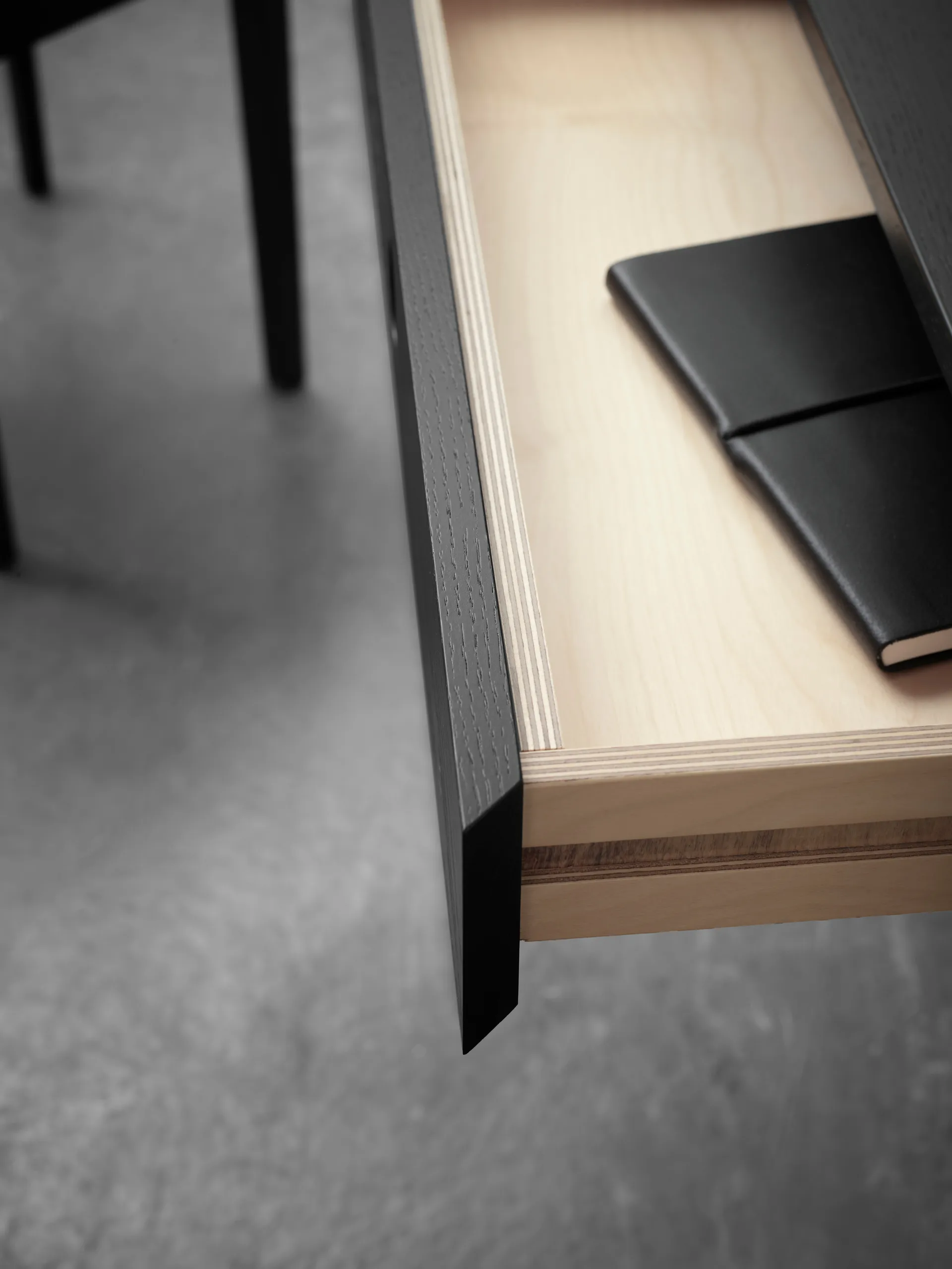 Mind γραφείο, Μαύρη βαμμένη δρυς, 118x74x44 εκ. A2