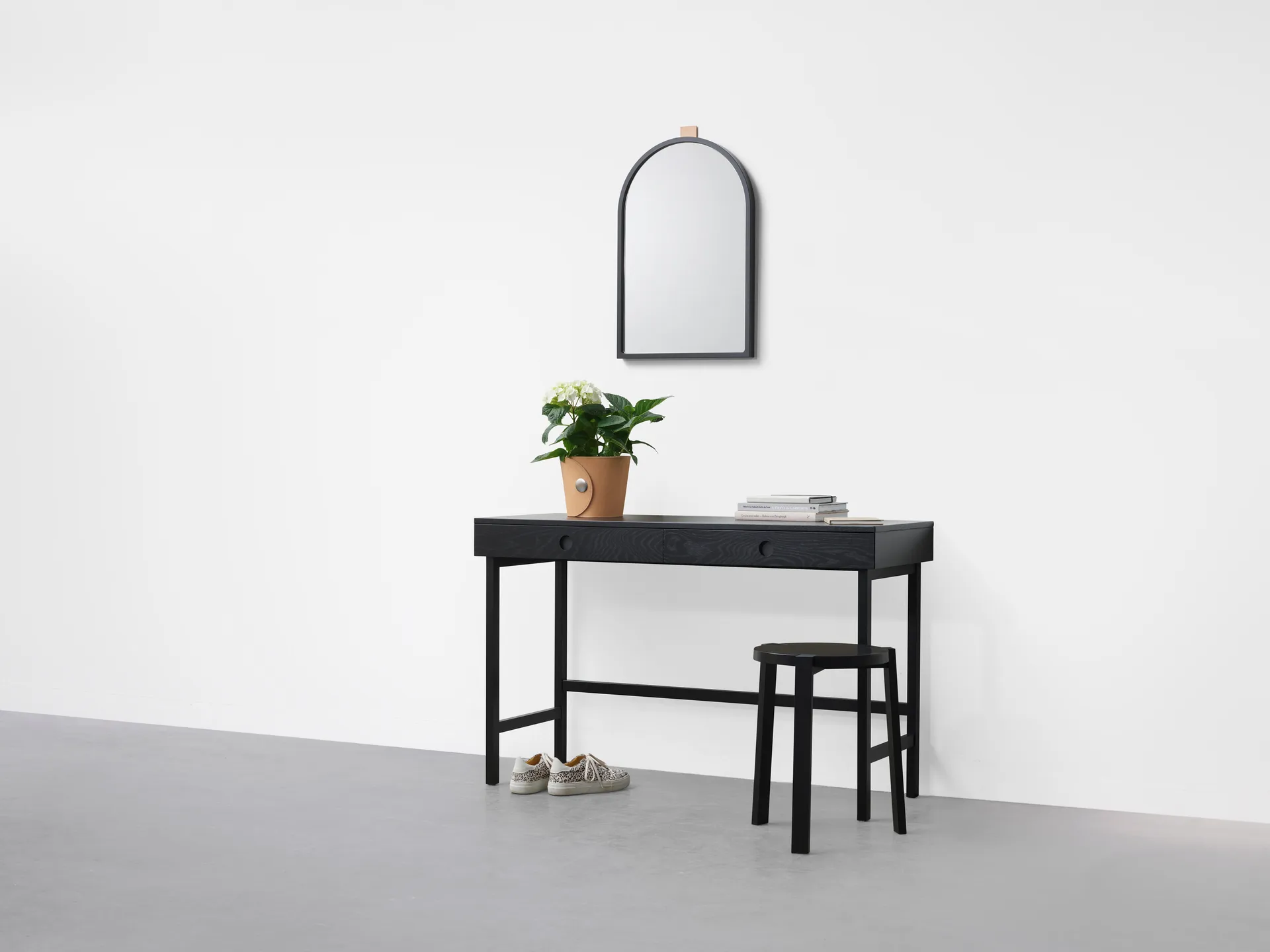 Mind γραφείο, Μαύρη βαμμένη δρυς, 118x74x44 εκ. A2