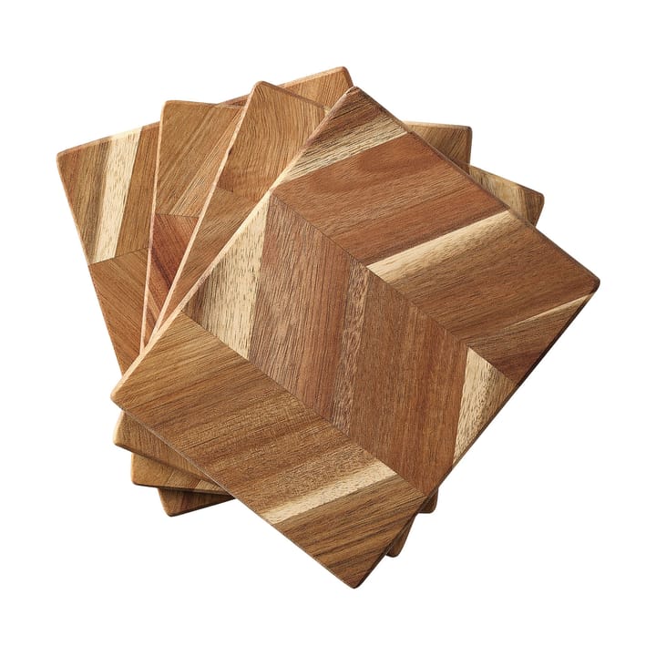 Τραπέζι κοπής με μοτίβο ψαροκόκκαλο 12x15 εκ. 4 τεμάχια - Δέντρο Ακακίας  - Aida