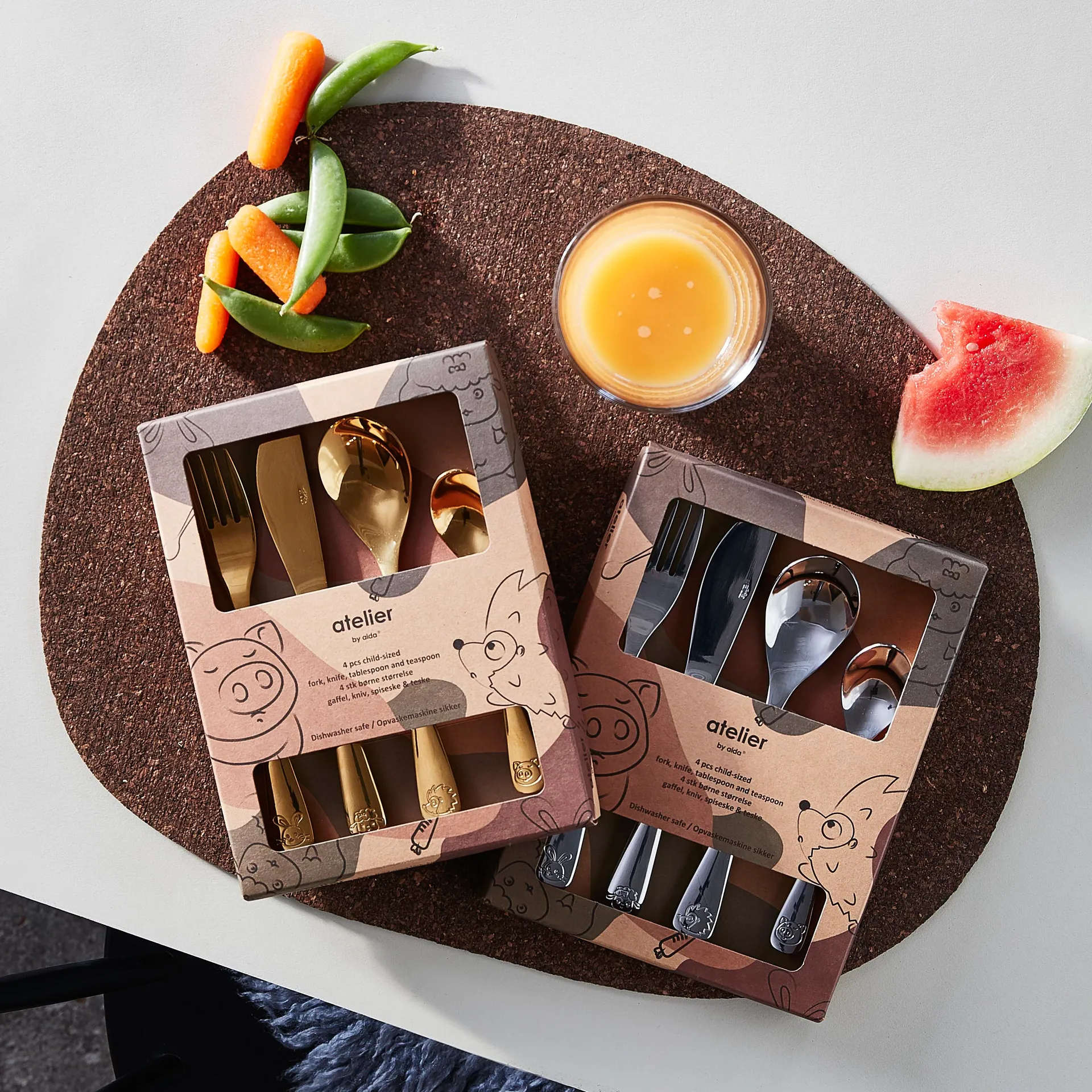 Aida παιδικά μαχαιροπιρουνα 4 τεμάχια, Χρυσαφί Aida