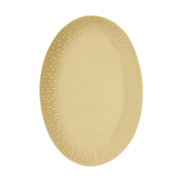 Confetti οβάλ πιατέλα - Mustard, 25,5x36 cm - Aida