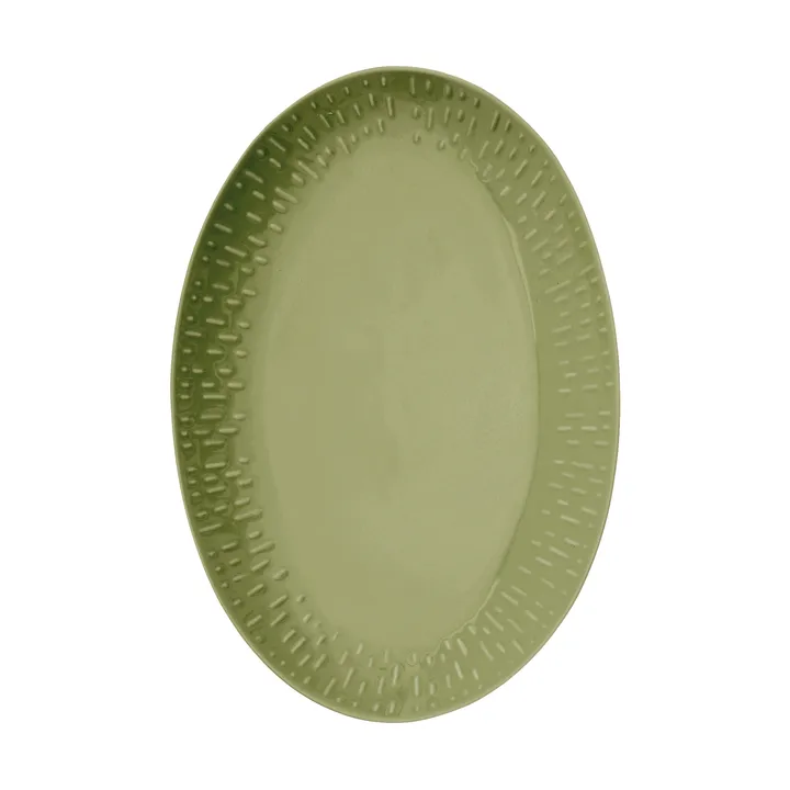 Confetti οβάλ πιατέλα - Olive, 25,5x36 cm - Aida