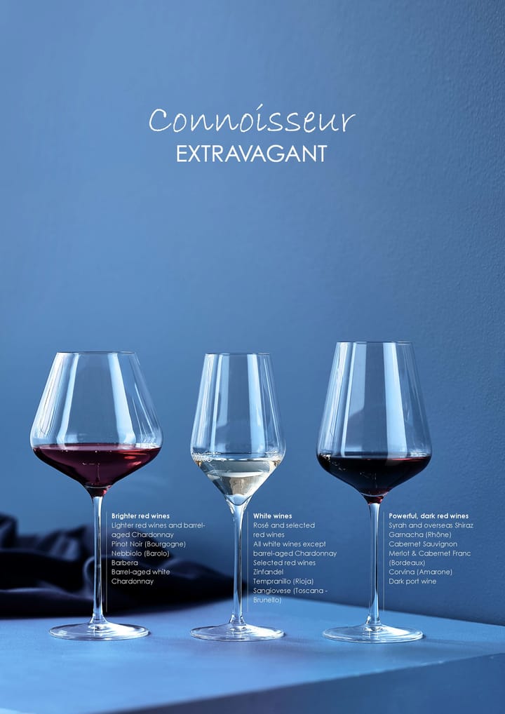 Connoisseur Extravagant ποτήρι για λευκό κρασί 40.5 cl Συσκευασία 4 τεμαχίων, Διαφανές Aida