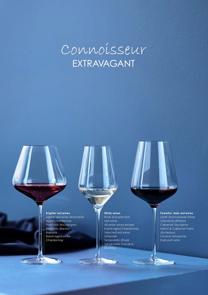 Connoisseur Extravagant ποτήρι για λευκό κρασί 40.5 cl Συσκευασία 4 τεμαχίων - Διαφανές - Aida