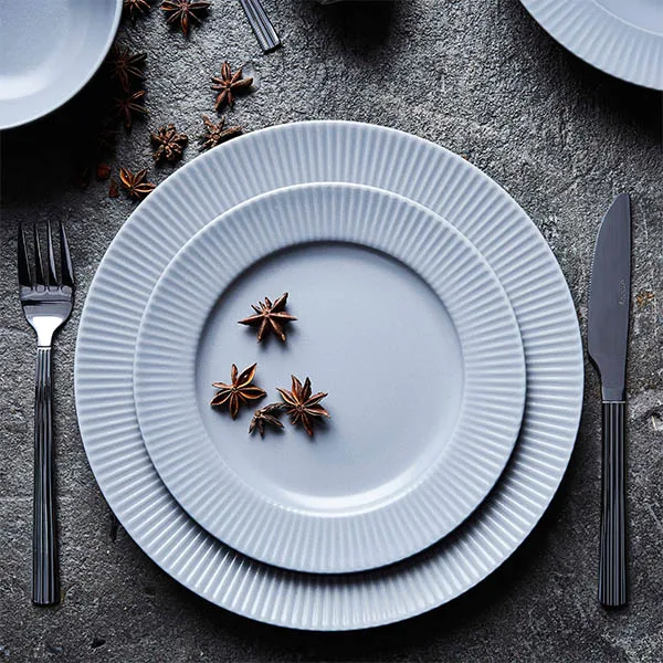 Groovy πιάτο Ø 27 cm, γκρι Aida