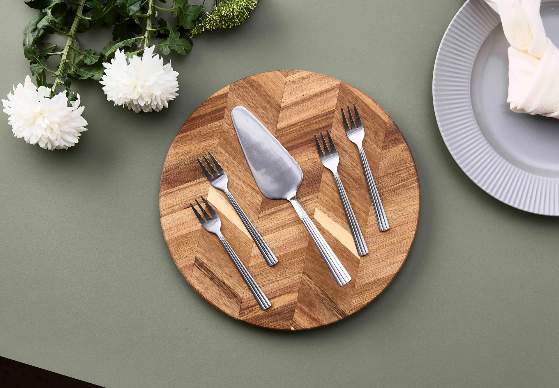 Groovy σετ κοπής τούρτας 5 τεμαχίων, Ανοξείδωτο ατσάλι Aida