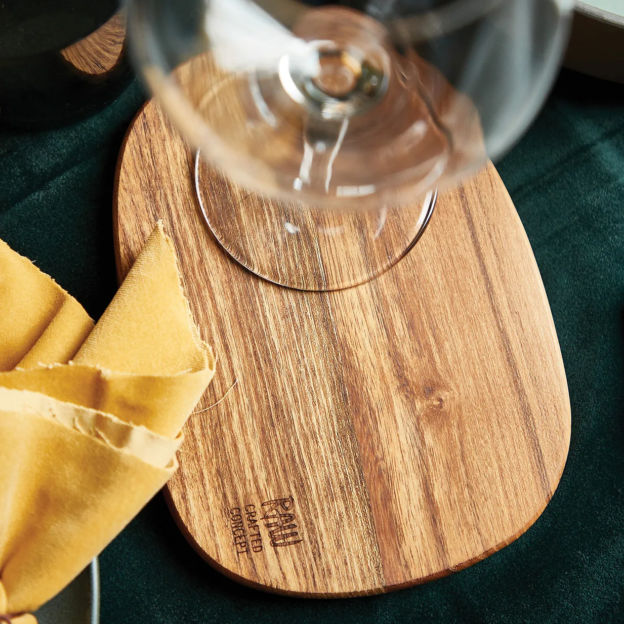 Raw πιάτο βουτύρου 14x19 cm συσκευασία 2 τεμαχίων τικ, καφέ Aida