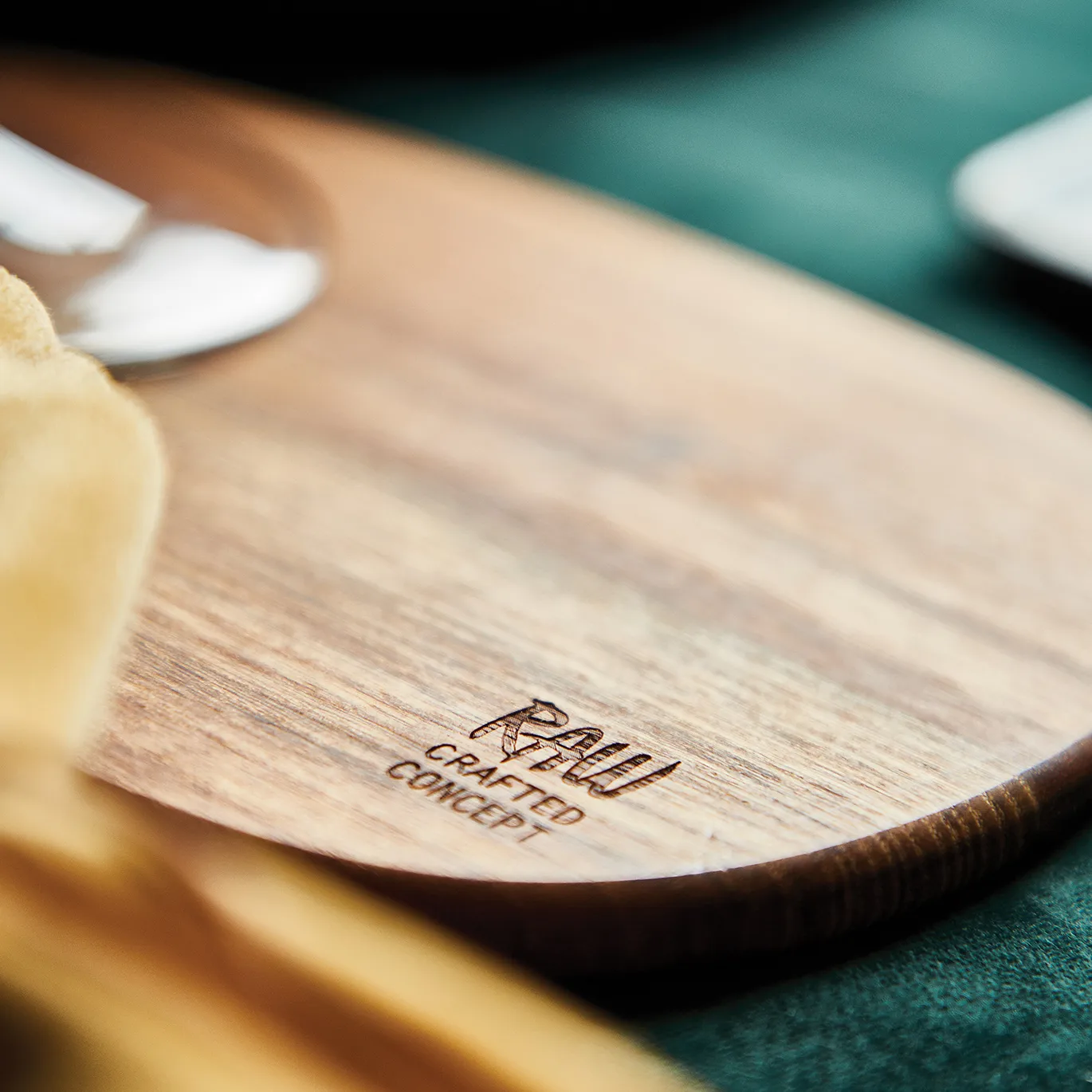 Raw πιάτο βουτύρου 14x19 cm συσκευασία 2 τεμαχίων τικ, καφέ Aida