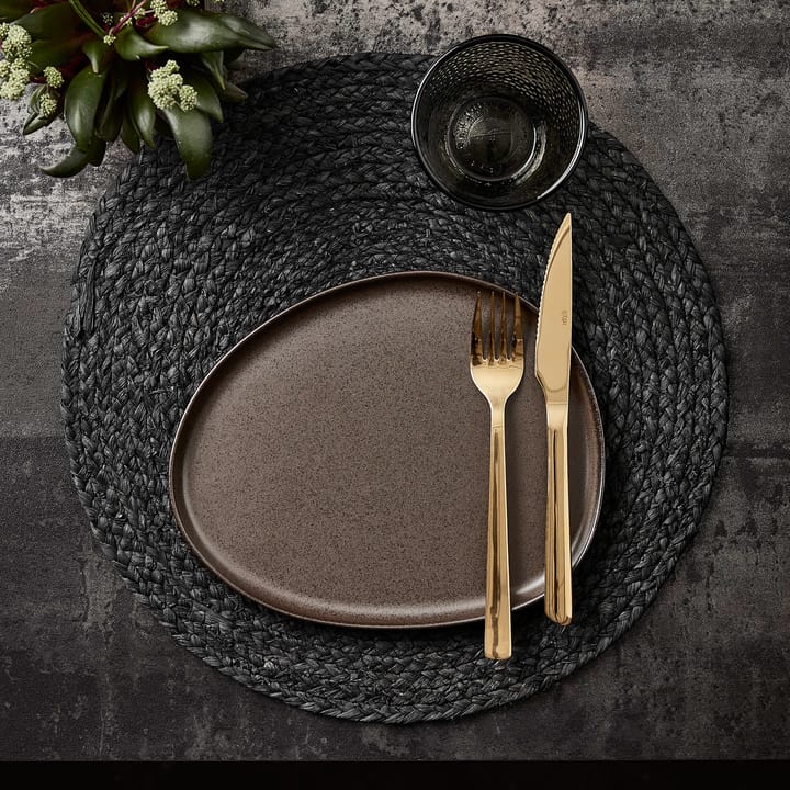 Raw Organic πιάτο 24x21 εκ, Metallic Brown Aida