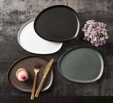 Raw Organic πιάτο 24x21 εκ - Titanium Black - Aida