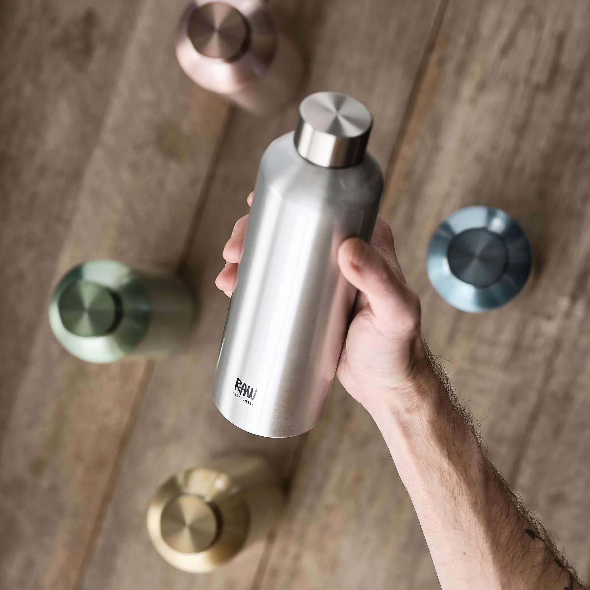 Raw To Go αλουμινενιο μπουκάλι 0.75 l, Πράσινο Aida