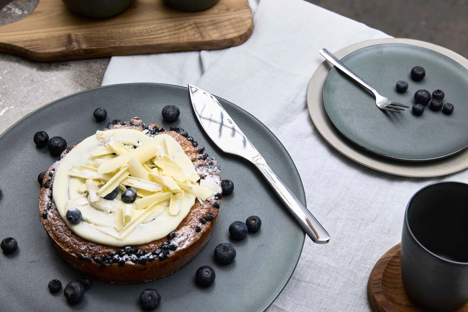 Raw μαχαίρι τούρτας, Γυαλιστερό ατσάλι Aida