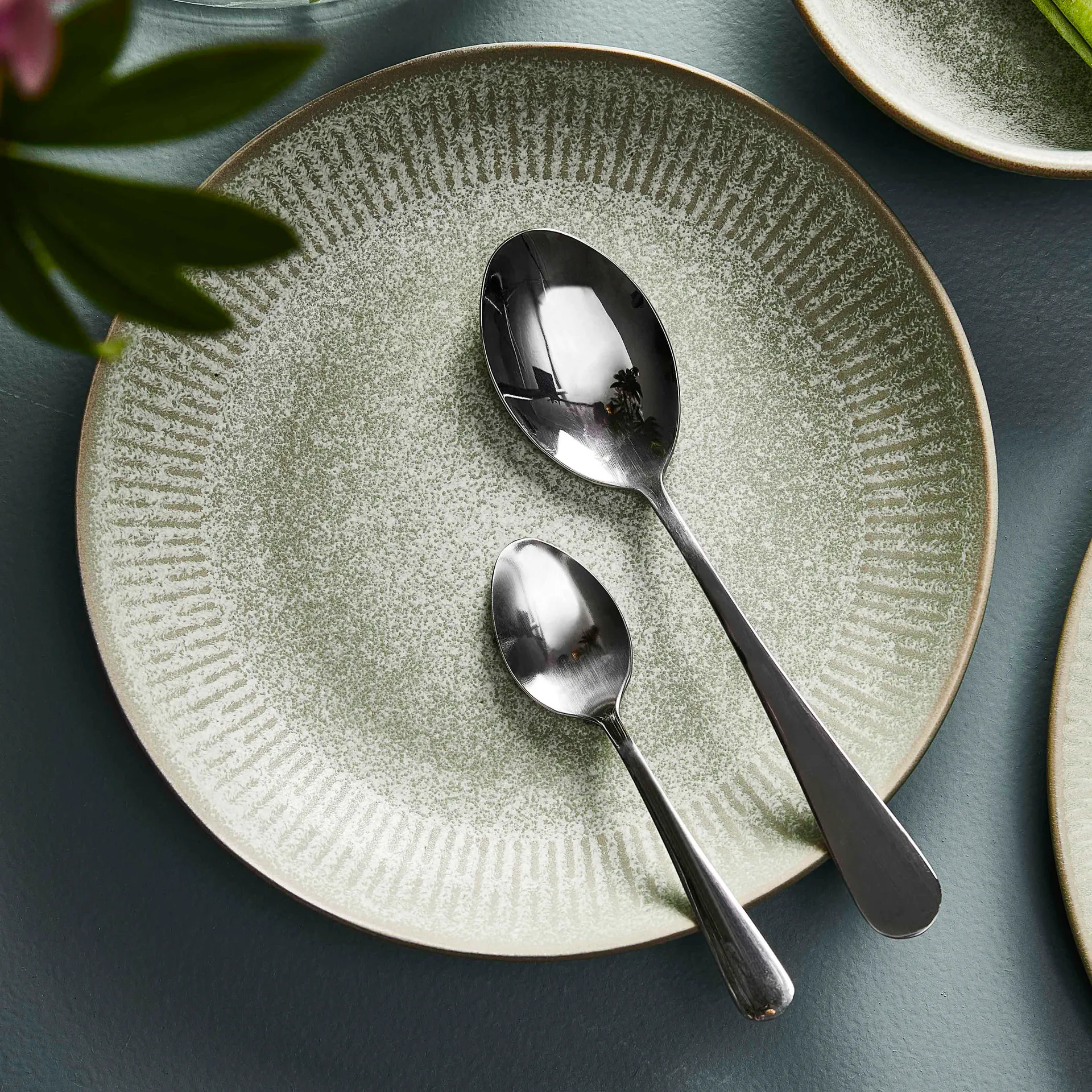 Relief πιάτο σούπας Ø 22 cm, πράσινο Aida