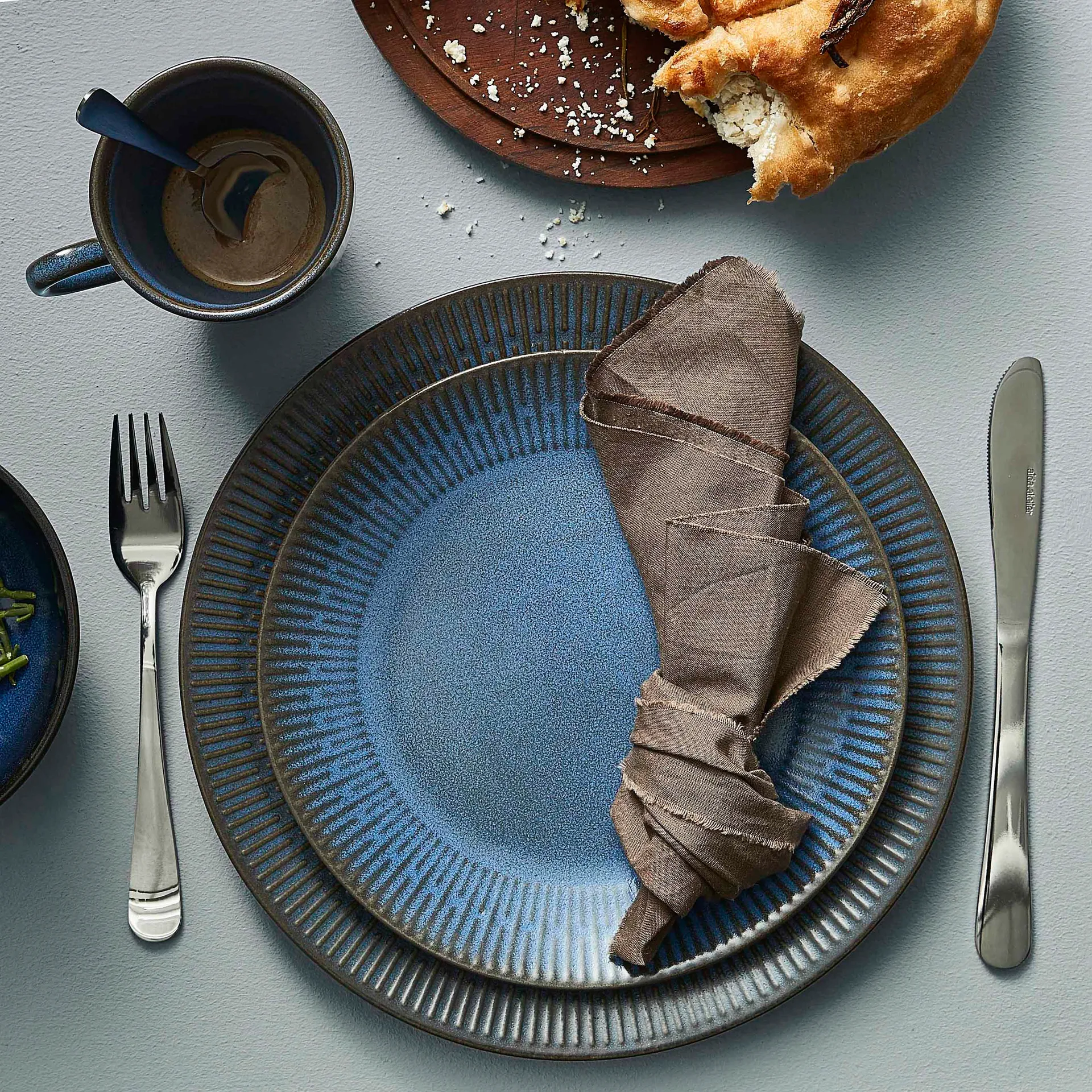 Relief πιάτο 27 cm, μπλε Aida