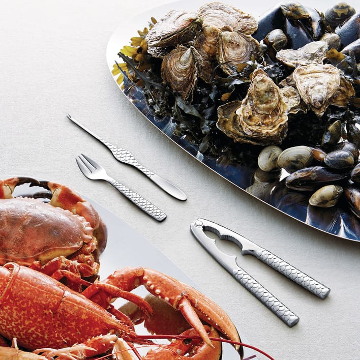 Colombina Fish πιρούνι για θαλασσινά Συσκευασία 4 τεμαχίων, ανοξείδωτο ατσάλι Alessi