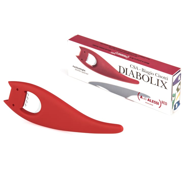 Diabolix ανοιχτήρι μπουκαλιών , κόκκινο Alessi