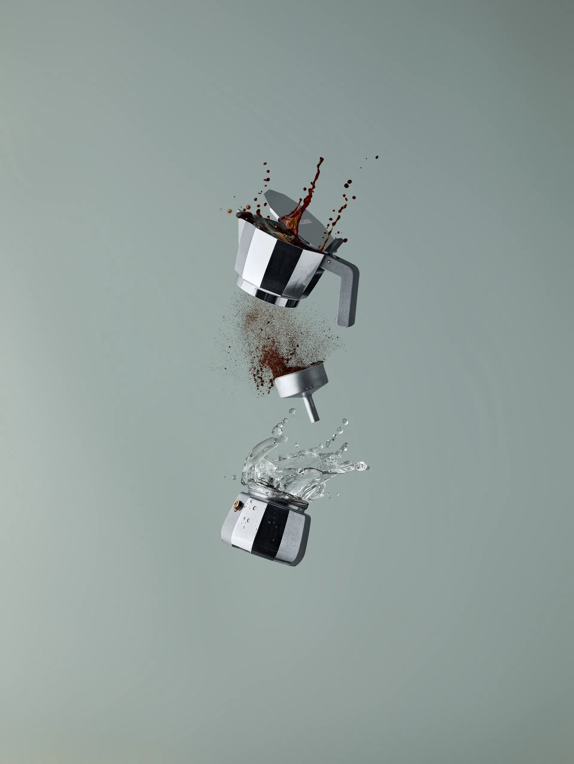 Καφετιέρα Moka espresso, 3 χαλκός Alessi