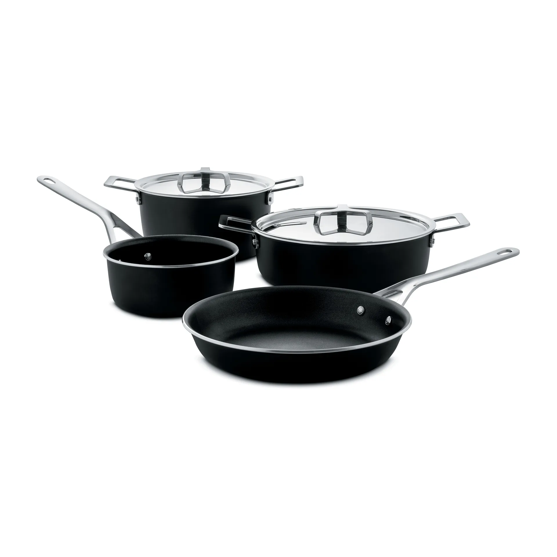 Pots&Pans σετ κατσαρόλες 6 τεμάχια, Μαύρο Alessi