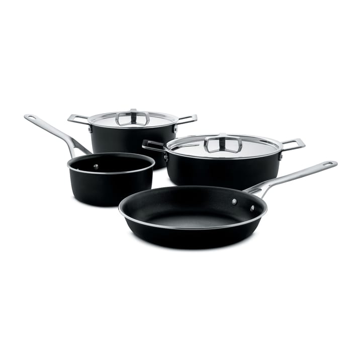 Pots&Pans σετ κατσαρόλες 6 τεμάχια - Μαύρο - Alessi
