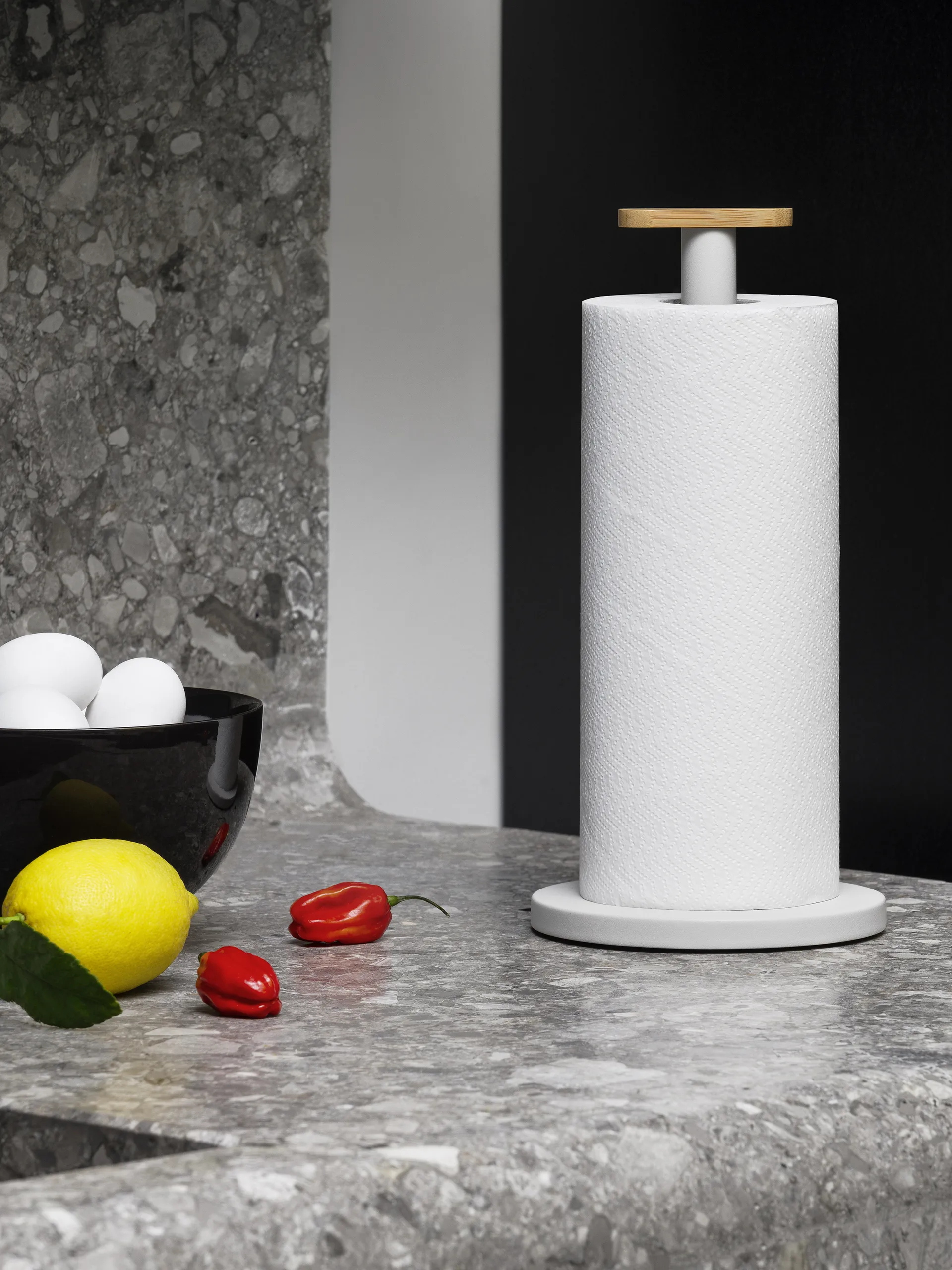 Ματτίνα βάση χαρτιού κουζίνας, Ζεστό γκρι Alessi