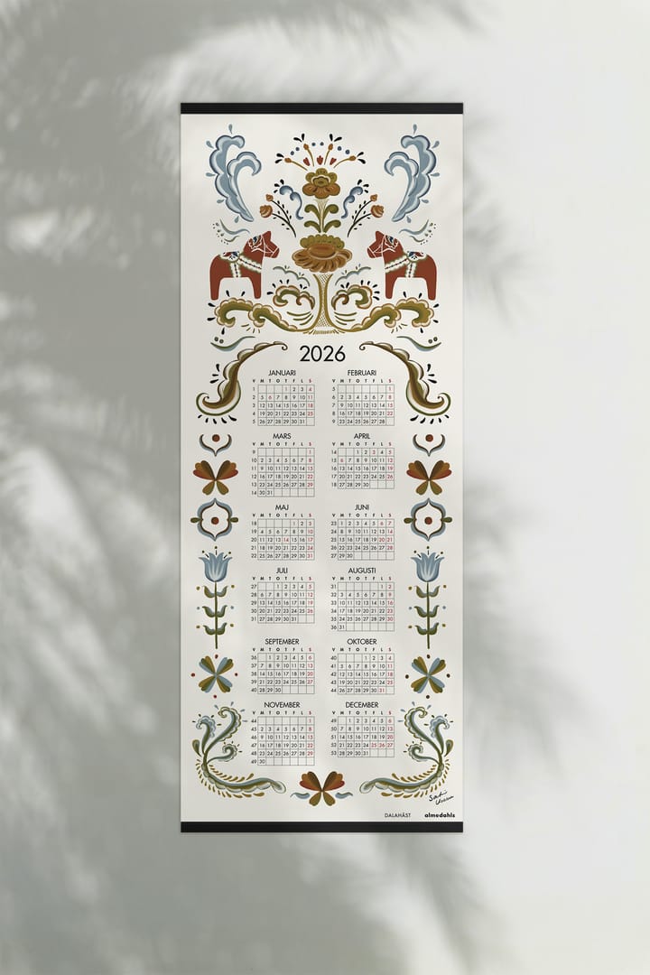 Dalahäst ημερολόγιο 2026, 35x90 εκ. Almedahls